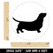 Basset Hound Dog Solid Self-Inking Rubber Stamp for Stamping Crafting Planners